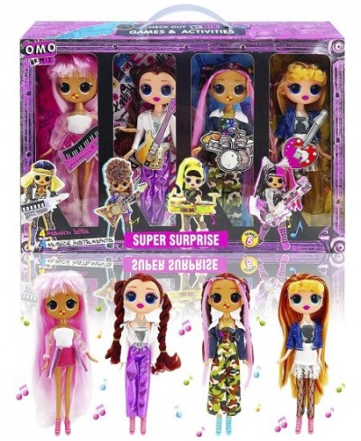 Fashion Dolls 10'' Fashionistas Remix Rock Dolls & Accessories Cute Girl Gift DIY Toys Ages 3-13.Multicolor $58.98 - Dolls