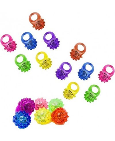 Flashing Colorful LED Light Up Bumpy Jelly Rubber Rings Finger Toys for Parties Event Favors Raves Concert Shows (12-Pack) $1...