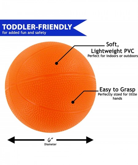 Toddler & Little Kids Replacement Basketball - for Little Tikes EasyScore Basketball Hoop (2 Count Orange) & 4” Foam Mini Bas...