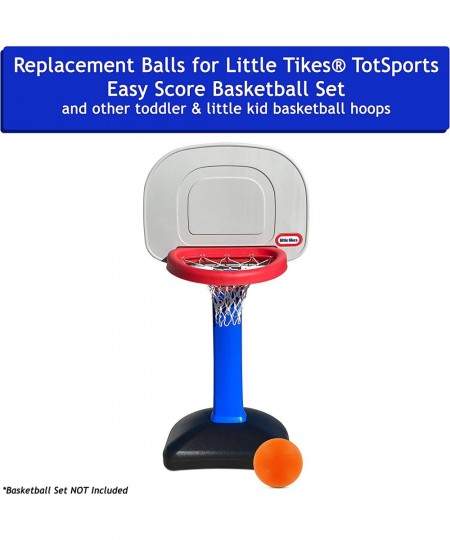 Toddler & Little Kids Replacement Basketball - for Little Tikes EasyScore Basketball Hoop (2 Count Orange) & 4” Foam Mini Bas...