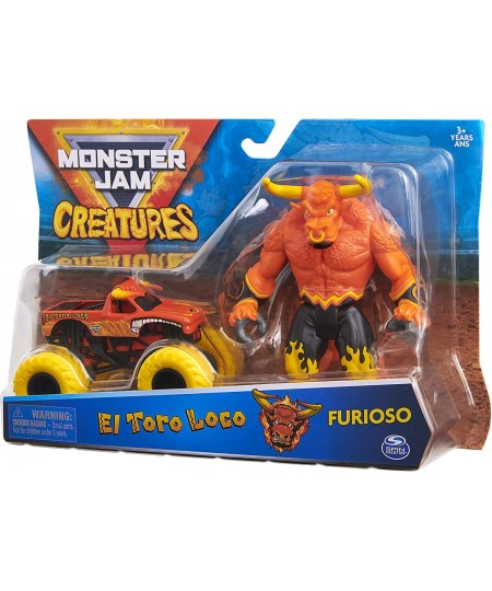 Monster Jam Official El Toro Loco 1:64 Scale Monster Truck and 5-inch Furioso Creatures Action Figure $54.52 - Action Figures