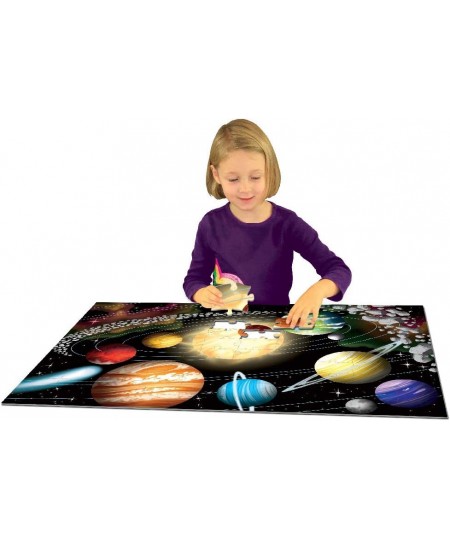 Puzzle Doubles Glow in the Dark - Space - 100 Piece Glow in the Dark Puzzle Space Puzzles For Kids Ages 4-8 Solar System Puzz...