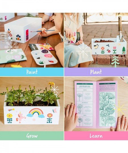 Kids Paint & Plant Flower Growing Kit Kids Gardening Set for Kids Best Gift for 5 6 7 8 9 10 11 Year Old Girls Grow Your Own ...