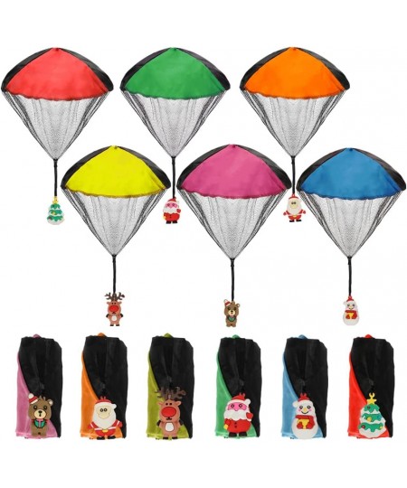 6 Pack Christmas Parachute Toy Outdoor Hand Throw Flying Toys for Kids Boys Girls Christmas Stocking Stuffers Gifts $16.92 - ...