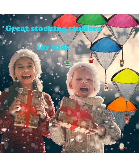 6 Pack Christmas Parachute Toy Outdoor Hand Throw Flying Toys for Kids Boys Girls Christmas Stocking Stuffers Gifts $16.92 - ...