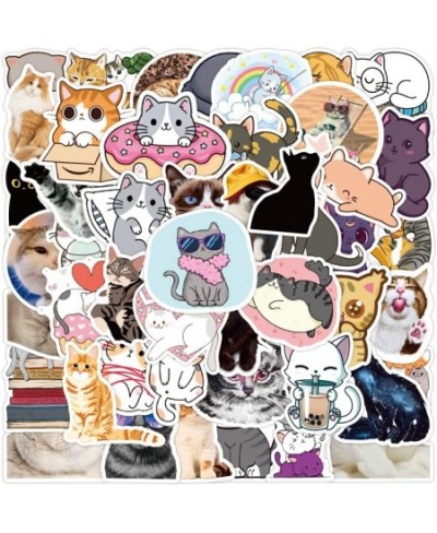 Cute Kitten Stickers 50 Pcs Cats Laptop Stickers Pack Cool Vinyl Waterproof Sticker for Pad MacBook Car Snowboard Bicycle Lug...