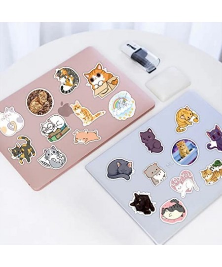 Cute Kitten Stickers 50 Pcs Cats Laptop Stickers Pack Cool Vinyl Waterproof Sticker for Pad MacBook Car Snowboard Bicycle Lug...