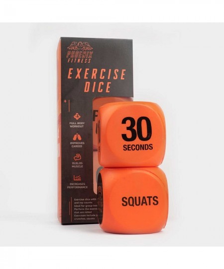 Exercise Dice - Workout Dice Game for Cardio HIIT Training and Exercise Classes - Full Body Training Includes Push Ups Squats...