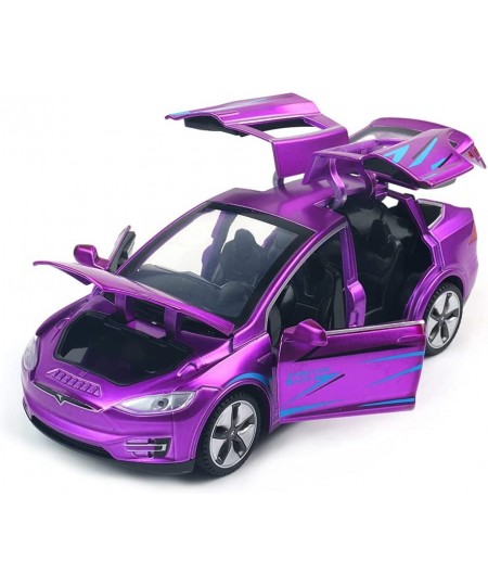 Model X Toy Car 1:32 Zinc Alloy Diecast Car Toys for Kids Pull Back Collectible Vehicle Toy Door Opening Scale Car Model with...