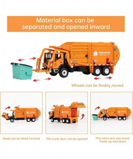 Garbage Truck Toys Fubarbar 1:43 Bruder Tonka Trash Trucks Model for Boys Metal Diecase Waste Management Front Loader Die Cas...