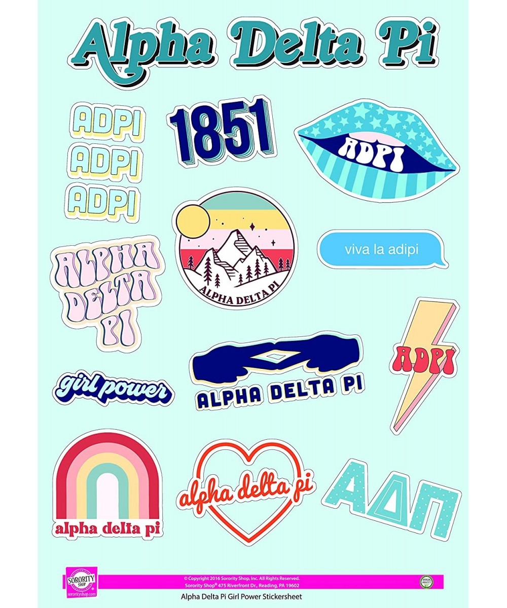 Alpha Delta Pi - Sticker Sheet - Girl Power $20.35 - Kids' Stickers