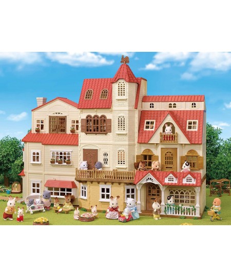 Red Roof Tower Home 3 Story Dollhouse Playset with Figure Furniture and Accessories $106.12 - Dollhouses