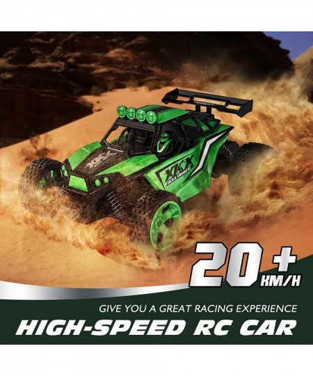 RC Car for Kids 2.4GHz 20 KM/H High Speed Remote Control Car 1:18 2WD Offroad Racing Car with Two Rechargeable Batteries for ...