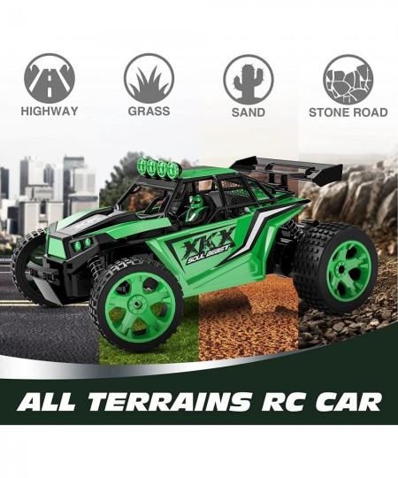 RC Car for Kids 2.4GHz 20 KM/H High Speed Remote Control Car 1:18 2WD Offroad Racing Car with Two Rechargeable Batteries for ...