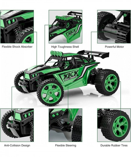 RC Car for Kids 2.4GHz 20 KM/H High Speed Remote Control Car 1:18 2WD Offroad Racing Car with Two Rechargeable Batteries for ...