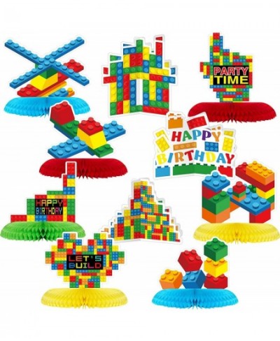 10 Pcs Building Block Birthday Party Supplies Building Block Table Centerpieces Building Block Party Decorations Building Blo...