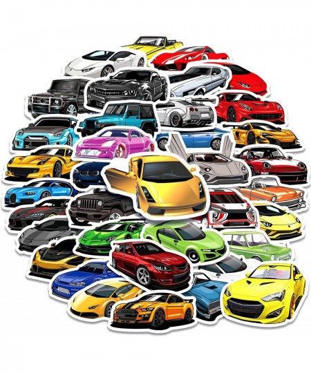 Pack of 50 Sports Car Stickers Cool Racing Stickers Water Bottle Laptop Cell Phone Guitar Skateboard Helmet Vinyl Sticker Kid...