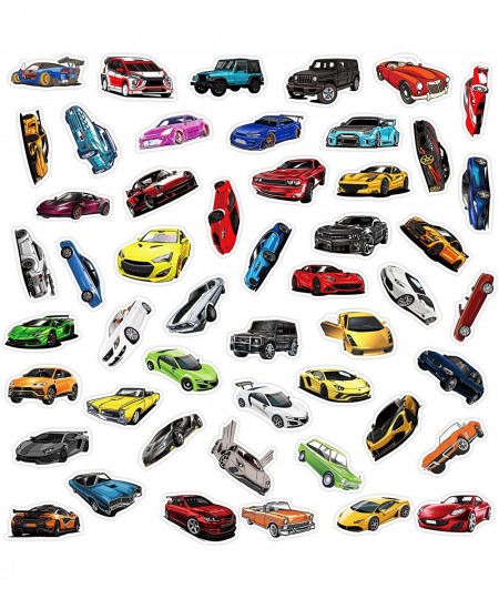 Pack of 50 Sports Car Stickers Cool Racing Stickers Water Bottle Laptop Cell Phone Guitar Skateboard Helmet Vinyl Sticker Kid...