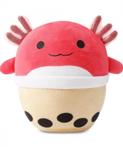 Axolotl Boba Plush 10" Cute Axolotl Boba Stuffed Animal Toy Bubble Tea Plushie Doll Pillow for Kids Gift Boys and Girls Party...