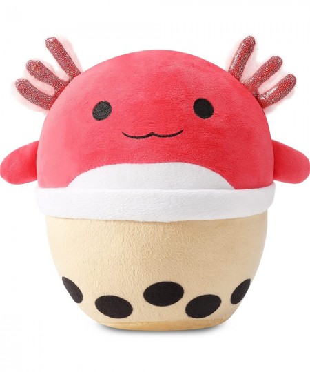 Axolotl Boba Plush 10" Cute Axolotl Boba Stuffed Animal Toy Bubble Tea Plushie Doll Pillow for Kids Gift Boys and Girls Party...