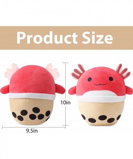 Axolotl Boba Plush 10" Cute Axolotl Boba Stuffed Animal Toy Bubble Tea Plushie Doll Pillow for Kids Gift Boys and Girls Party...