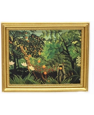 Dollhouse Exotic Landscape Picture Painting in Gold Frame Miniature Accessory $21.37 - Dollhouse Accessories