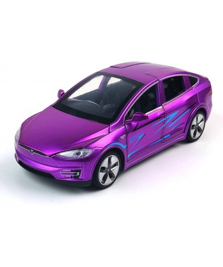 Model X Toy Car 1:32 Zinc Alloy Diecast Car Toys for Kids Pull Back Collectible Vehicle Toy Door Opening Scale Car Model with...