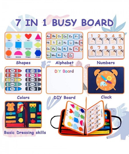 Busy Board 23 in 1 Montessori Toys Gifts for Girls and Boys Quiet Book with DIY Page Educational Activity Developing Sensory ...