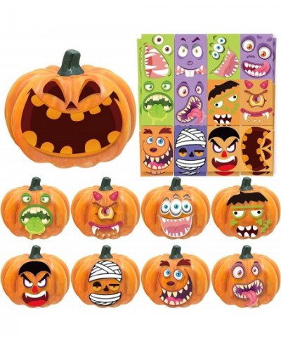 24 Sheets Halloween Pumpkin Party Games Stickers for Kids Make Your Own Jack O Lantern Pumpkin Decorating Stickers Kids Hallo...