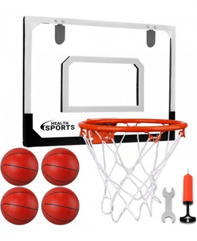 Indoor Mini Basketball Hoop Set for Kids - 17" x 12.5" Door Basketball Hoops for Room&Wall Mounted with Complete Accessories ...