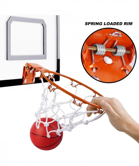 Indoor Mini Basketball Hoop Set for Kids - 17" x 12.5" Door Basketball Hoops for Room&Wall Mounted with Complete Accessories ...