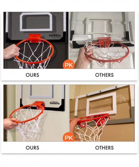 Indoor Mini Basketball Hoop Set for Kids - 17" x 12.5" Door Basketball Hoops for Room&Wall Mounted with Complete Accessories ...