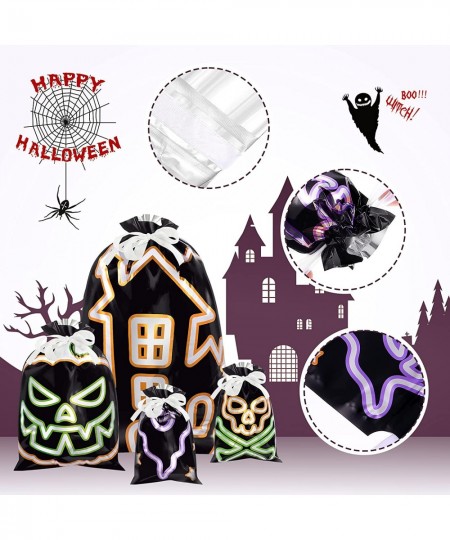 Halloween Drawstring Gift Bags Black Shining Candy Bags Halloween Party Favors Trick or Treat Bags $22.31 - Kids' Party Favor...