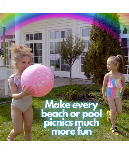 XL Beach Ball - Pink Inflatable Ball and Pool Balls - Pool Toys or Beach Toys for Kids Pool and Water Games - Sports & Outdoo...