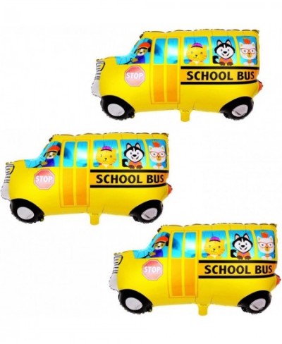 3pcs School Bus Balloons Back to School Balloons Car Foil Balloons for Welcome to School Back To School Party First Day of Sc...