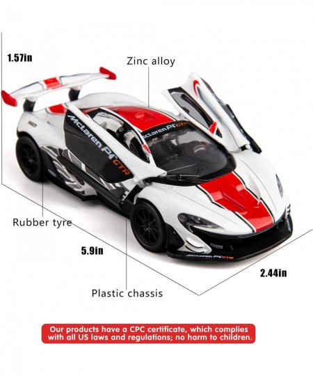 Diecast Model Cars Toy Cars McLaren P1 1:32 Scale Alloy Pull Back Toy Car with Sound and Light Toy for Girls and Boys Kids To...