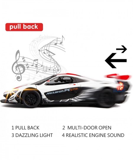 Diecast Model Cars Toy Cars McLaren P1 1:32 Scale Alloy Pull Back Toy Car with Sound and Light Toy for Girls and Boys Kids To...