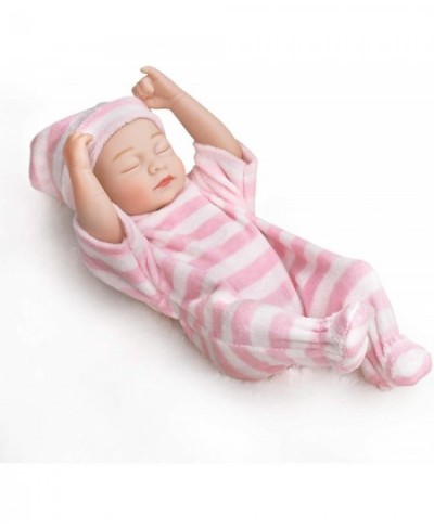 TCBunny Reborn Newborn Baby Realike Doll Handmade Lifelike Silicone Vinyl Weighted Alive Doll for Toddler Gifts 10" (RBB-0127...