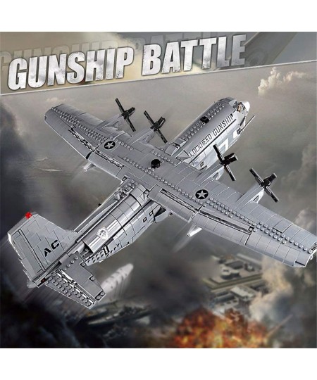 Xingbao Military Army Series The AC130 Aerial Gunboat Set Building Blocks Bricks Educational Toys Classic Model Plane WW2 Toy...