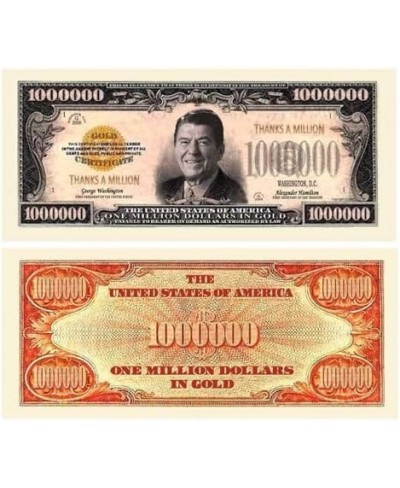 Thanks A Million Dollar Bill Ronald Reagan - (Pack of 5) $15.56 - Gags & Practical Joke Toys