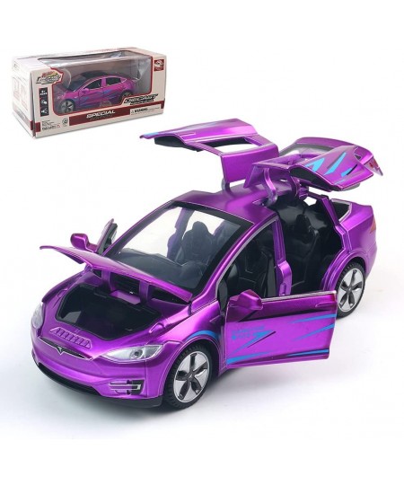 Model X Toy Car 1:32 Zinc Alloy Diecast Car Toys for Kids Pull Back Collectible Vehicle Toy Door Opening Scale Car Model with...