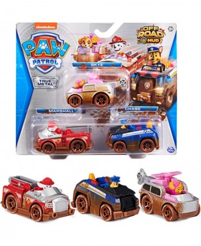 6060795 3 Pack True Metal Ride On Mud Cars with Skye Chase and Marshall 1:55 Scale Kids Toy $31.97 - Kids' Play Cars & Race Cars