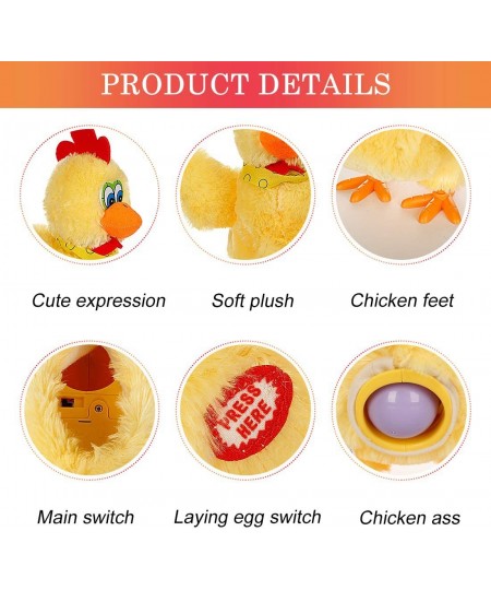 Chicken Animal Toy Doll Laying Egg Electric Crazy Plush Chicken with Sound Music $49.31 - Plush Interactive Toy Figures