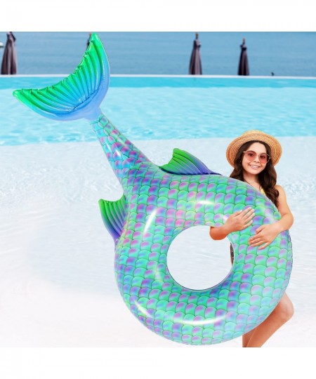 Inflatable Mermaid Pool Float Swimming Pool Tube Mermaid Floaties Huge Pool Floats for Pool Party Lounge Birthday Gift $49.08...