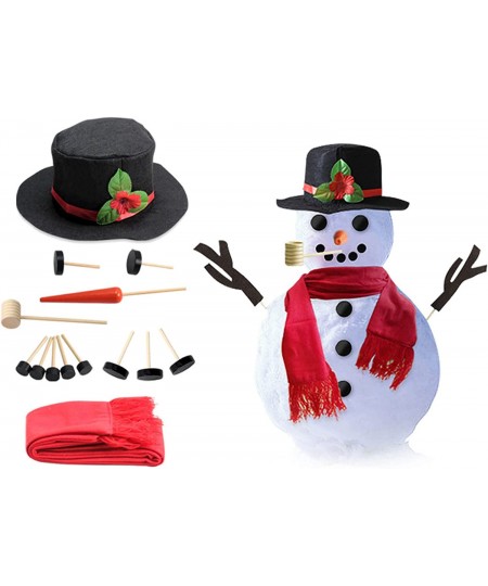 Snowman Decorating Kit Snowman Making Kits Tools Winter Outdoor Toys Decoration (Large) $27.31 - Craft Kits