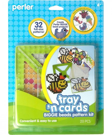 80-70729 Biggie Fuse Bead Pattern Cards and Pegboards Multicolor 20pcs $17.14 - Craft Kits