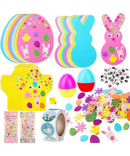 Bunny Crafts Set for Kids Rabbit Foam Stickers Set Egg Bunny Chick DIY Craft Decorations for Boys Girls Gift Party Favors Sup...