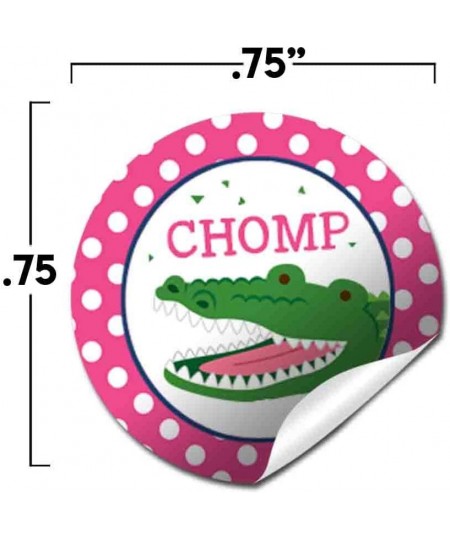 Snappy See You Later Alligator Birthday Party Kiss Sticker Labels for Girls 300 Party Circle Sticker sized 0.75” for Chocolat...