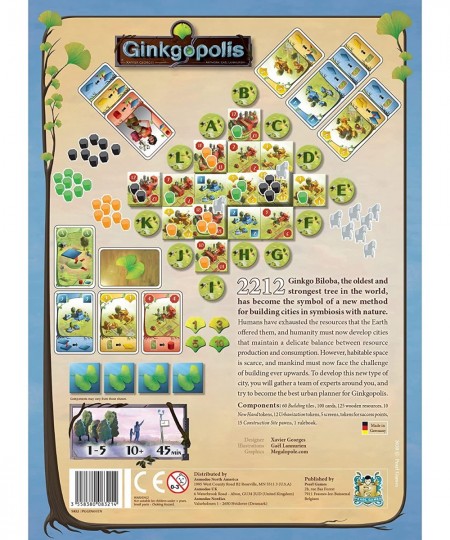 Ginkgopolis Board Game | Competitive Worker Placement Strategy Game for Adults and Kids | Ages 10+ | 1-5 Players | Average Pl...