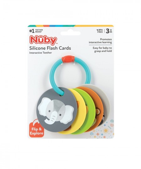 Silicone Double Sided Animal Flash Cards & Interactive Teether - 3+ Months $16.22 - Baby Teether Toys